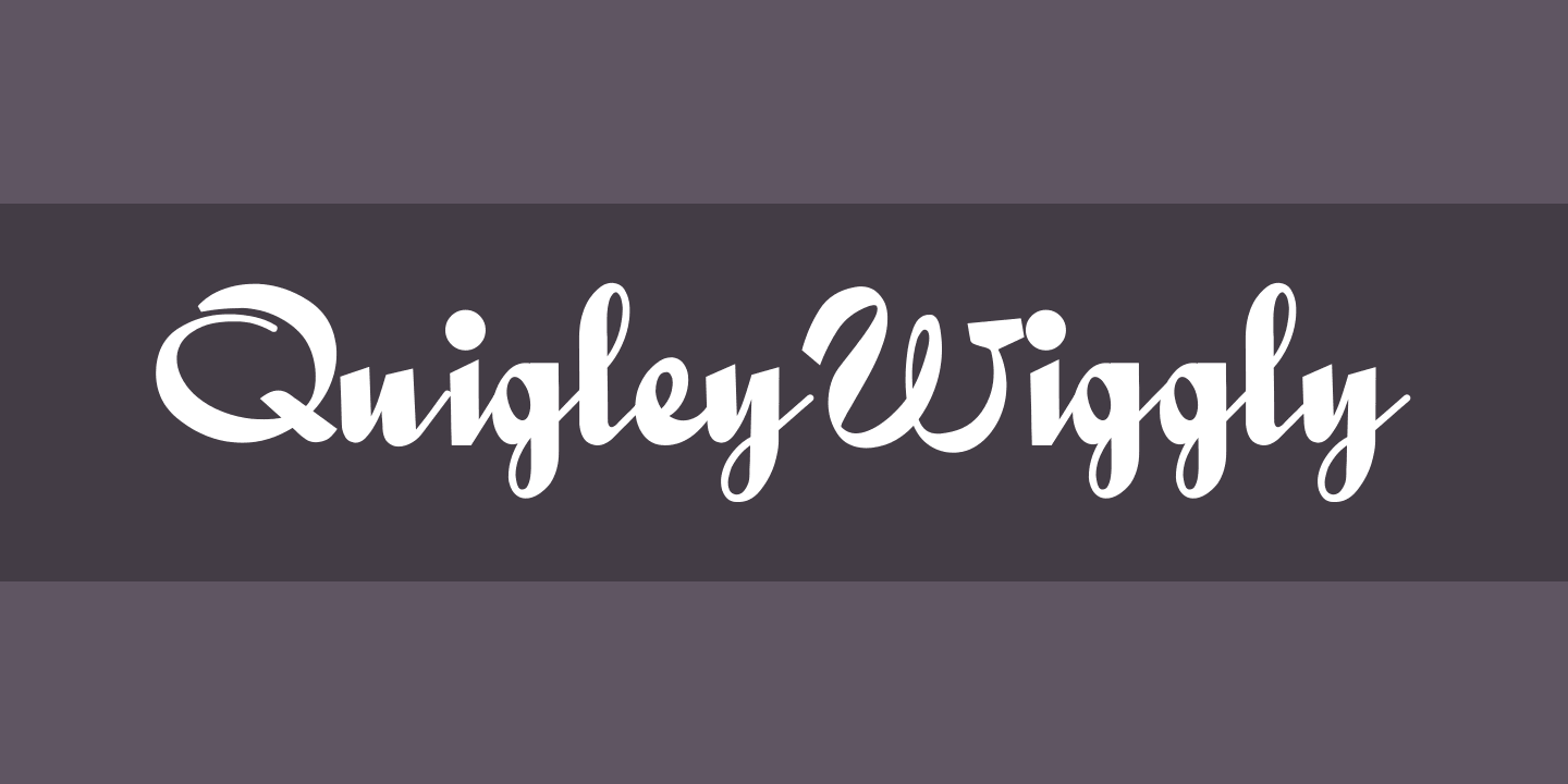 Пример шрифта QuigleyWiggly Regular
